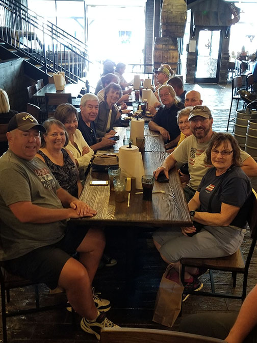 Team Eating Lunch At Austin City Saloon